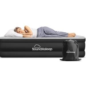 Sound Asleep Dream Series Luxury Air Mattress Full Size Black, Built In Pump NEW